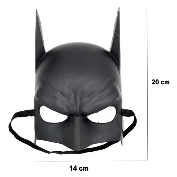 Nessiworld Siyah Renk Çocuk Boy Arkadan Lastikli Batman Maskesi A Kalite  20x14 cm