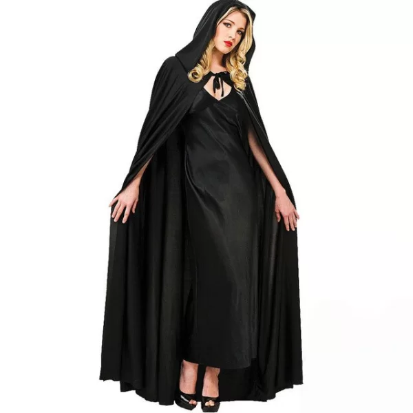 NessiWorld Sİyah Yakalı Pelerin - Vampir Pelerin - Dracula Pelerin 90 cm