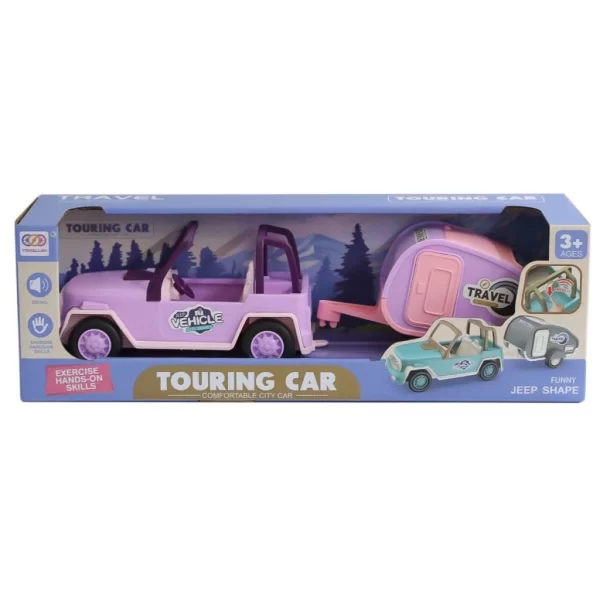 NessiWorld SS113A-SS113C Çekme Karavan Sesli Safari Araba -Birliktoys