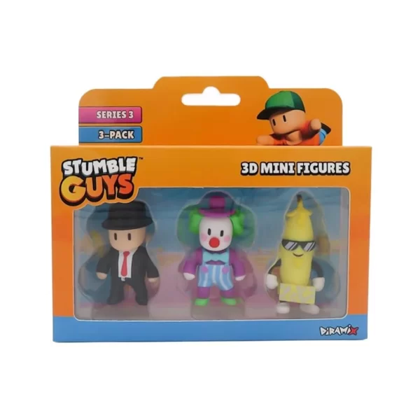 Nessiworld TUY23000 Stumble Guys 3lü Mini Figür