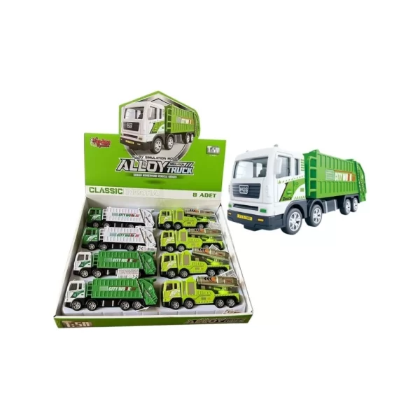 Nessiworld YH-711-57A SÜRTMELİ METAL 1:50 ÇÖP KAMYONU
