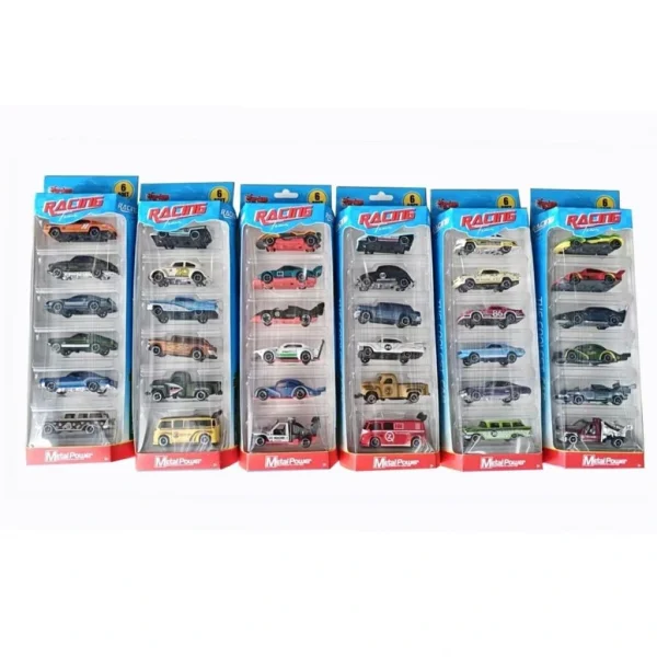 Nessiworld ZQ11316-Vardem Kartela 1:64 Metal 6 Parça Araba Seti