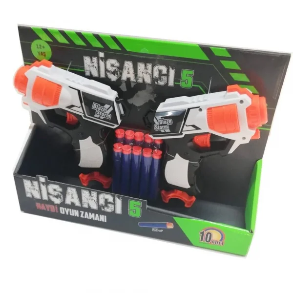 Nişancı Oyuncak Silah Sünger Atan 2li