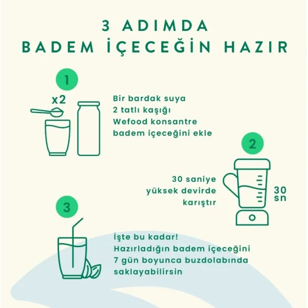 Organik Badem Sütü Konsantresi 240 Gr