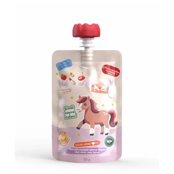 Organik Karışık Meyve Püresi 110gr