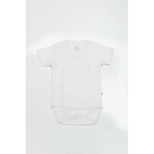 Organik Natural Basic Style Kruvaze Yarım Kol Body BS17101 Beyaz