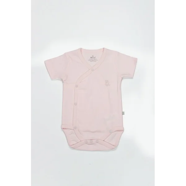 Organik Natural Basic Style Kruvaze Yarım Kol Body BS17101 Pembe