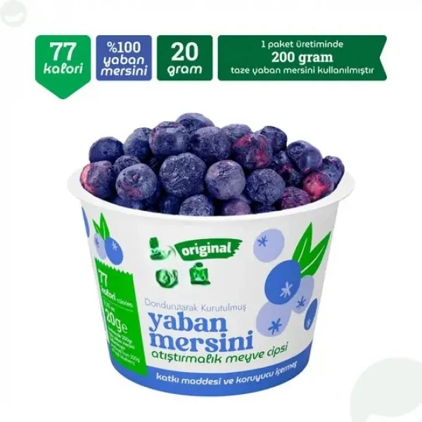 Original Yaban Mersini Atıştırmalık Meyve Cipsi 20gr
