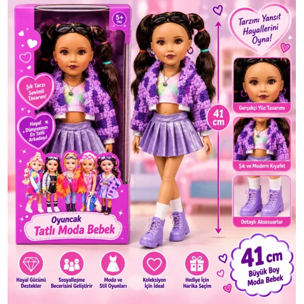 Oyuncak Tatlı Moda Bebek 41 cm