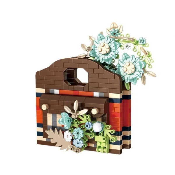 P1080 ÇANTA ÇİÇEK BUKETİ 605 PARÇA BLOCK OYUNCAK