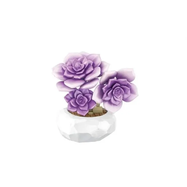 P657061 MOR SUKULENT MODEL 76 PARÇA BLOCK OYUNCAK