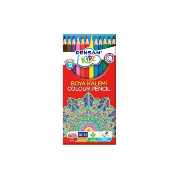 PENSAN KIDS KURU BOYA 12 RENK TAM BOY