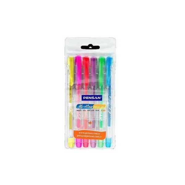 Pensan My-King Neon Jel Kalem 6Lı Set