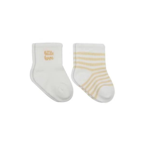 Penye Soket Çorap 2li 10139 Ekru Somon