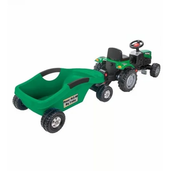 POWER PEDALLI BİG TROLLEY TRAKTÖR YEŞİL-PLS