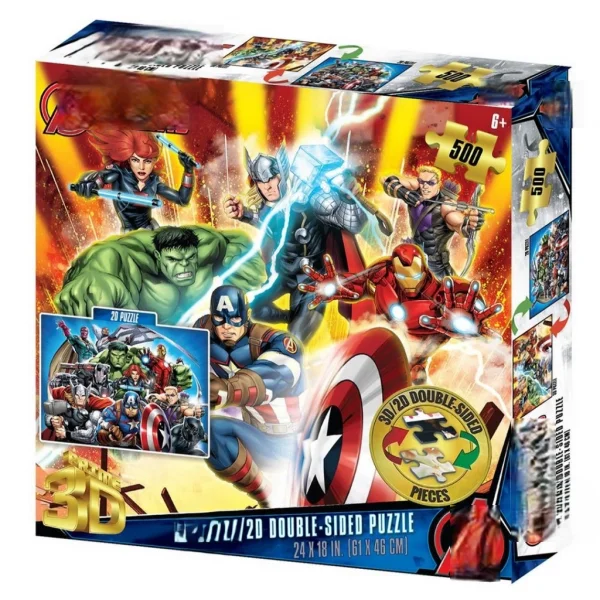 Prime 3D Çift Taraflı Puzzle 500 Parça