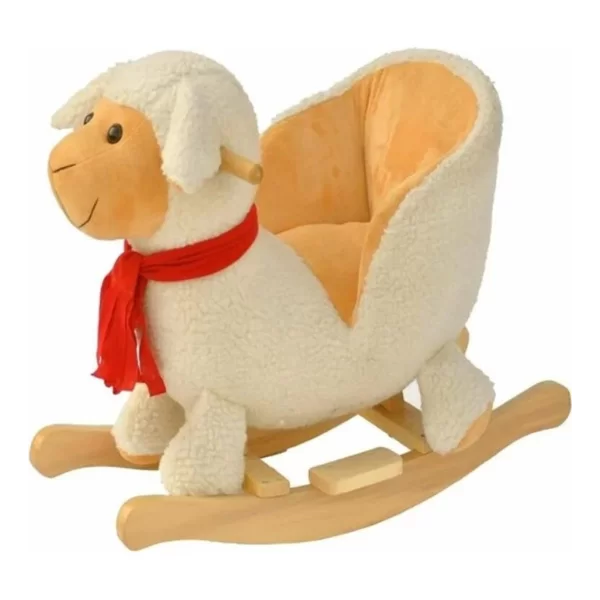 Safeline Bebe Peluş Ahşap Sallanır Oyuncak Kuzu
