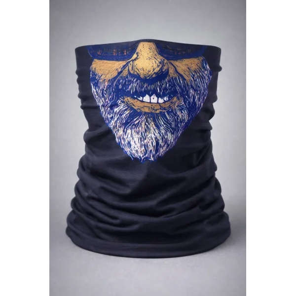 Sakallı Yüz Desenli Baf – Çok Amaçlı Boyunluk & Maske 1 No