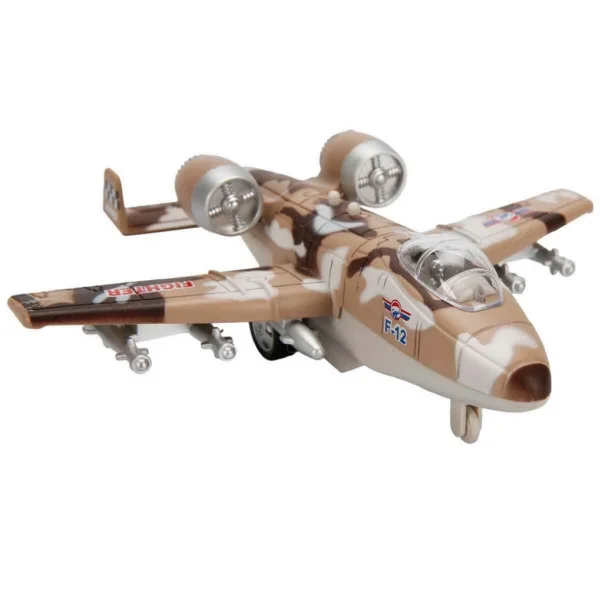 Sesli ve Işıklı Die Cast Çek Bırak Savaş Uçağı
