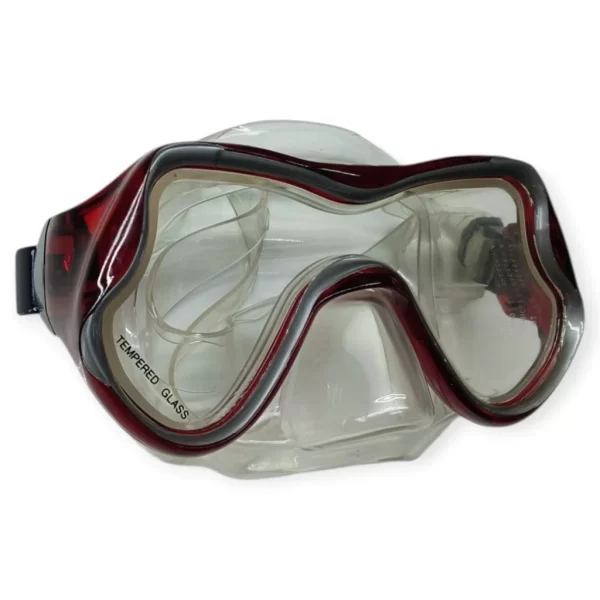 Star Diving Temper Camlı Dalış Maskesi Yetişkin - 51709-KIRMIZI