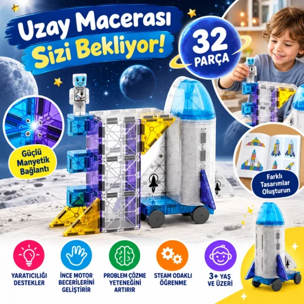 Uzay Temalı microMAGS 32 Parça