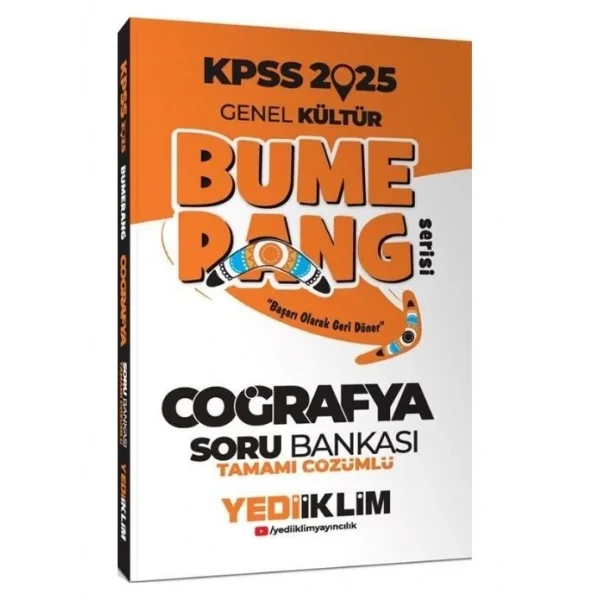 YEDİİKLİM KPSS GK BUMERANG COĞRAFYA SORU BANKASI 2025