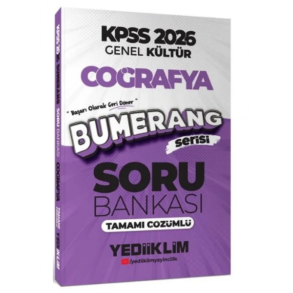 YEDİİKLİM KPSS GK BUMERANG COĞRAFYA SORU BANKASI