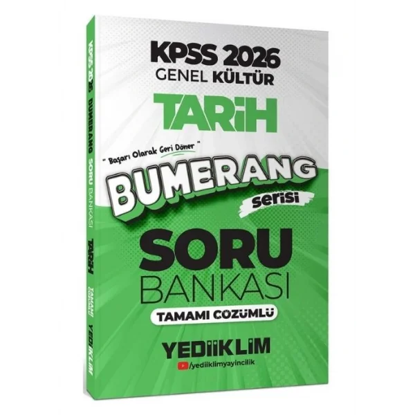YEDİİKLİM KPSS GK BUMERANG TARİH SORU BANKASI