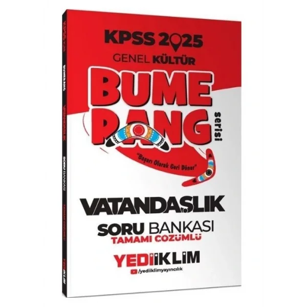 YEDİİKLİM KPSS GK BUMERANG VATANDAŞLIK SORU BANKASI 2025