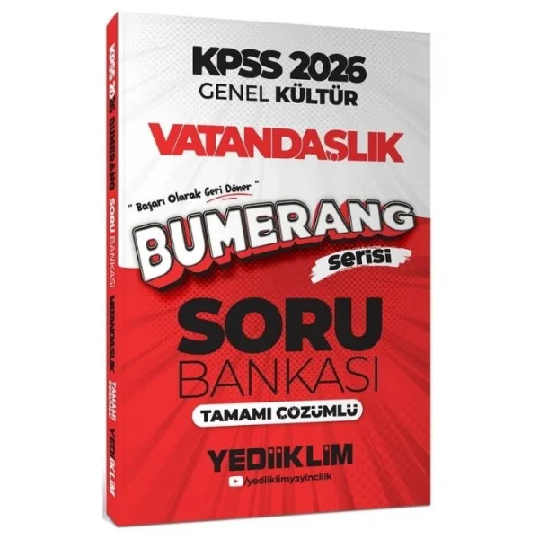 YEDİİKLİM KPSS GK BUMERANG VATANDAŞLIK SORU BANKASI