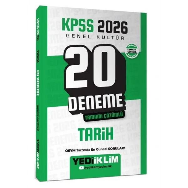 YEDİİKLİM KPSS GK TARİH 20 DENEME