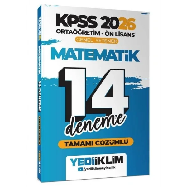 YEDİİKLİM KPSS GY ÖNLİSANS MATEMATİK 14 DENEME