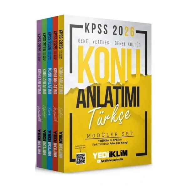 YEDİİKLİM KPSS GYGK MODÜLER KONU ANLATIM 5 KİTAP