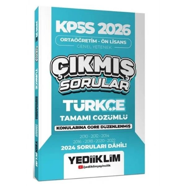 YEDİİKLİM KPSS ÖNLİSANS TÜRKÇE ÇIKMIŞ SOULAR