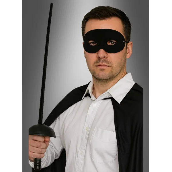 Zorro Kostüm Plastik Aksesuar Seti – Maske ve Kılıç (67 cm)