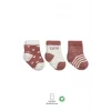3Lü Penye Cute Stars Soket Çorap BS10115 Pudra