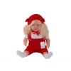 5214 60 CM TRİKOLU TULUMLU SAÇLI BÜYÜK BEBEK