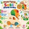 Ahşap Figürlü Sesli Ahşap Araba