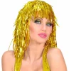 Altın Sarısı Işıltılı Metalize Parti Peruğu