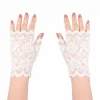 Beyaz Dantel Parmaksız Kısa Eldiven