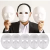 Beyaz Renk Boyanabilir Anonim Tam Yüz Cosplay Maske 24x18 cm