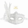Beyaz Tüylü Venedik Lüks Balo Maskesi