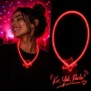 Glow Yıldız Kolye Neon Fosforlu Işıklı Kolye Kırmızı Renk