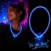 Glow Yıldız Kolye Neon Fosforlu Işıklı Kolye Mavi Renk