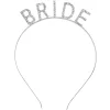 Gümüş Renk Bekarlığa Veda Kristal Taş Bride Tacı İthal 16x10 cm