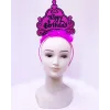Happy Birthday Neon Fuşya Renk Doğum Günü Tacı 24x15 cm