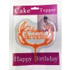 Happy Birthday Yazılı Tcu Dallı Pasta Kek Çubuğu