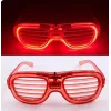 Kırmızı Led Işıklı Parti Gözlüğü - Neon Glow Şerit Gözlük 3 Modlu