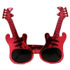 Kırmızı Renk Rockn Roll Gitar Şekilli Parti Gözlüğü 15x15 cm