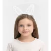 Led Işıklı Peluş Pofuduk Tavşan Kulak Tavşan Taç Beyaz 17X23 cm